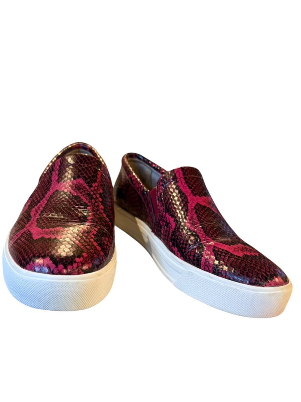 Naturalizer Leather Sneaker Aileen Red Pink Snake-Print Slip On Loafer Shoe 8M